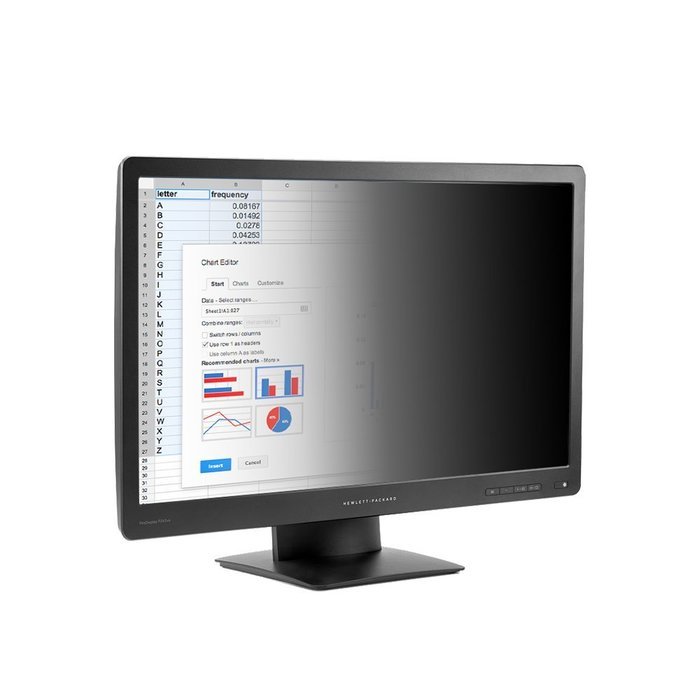 PrivacyView PVH2411 24-Inch LED Monitor Integrated 3M Privacy Filter HP Display N3