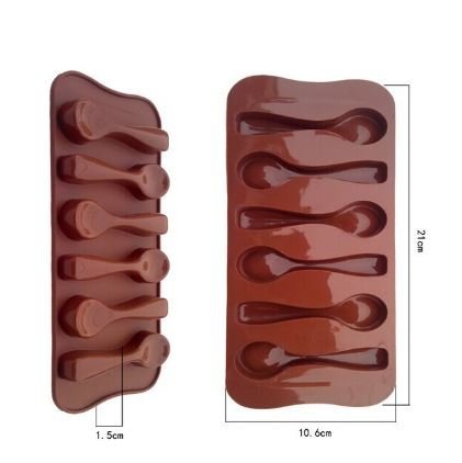 1PCS Spoon Shape Silicone Mold, Jelly, Chocolate, Soap ,Cake Decorating