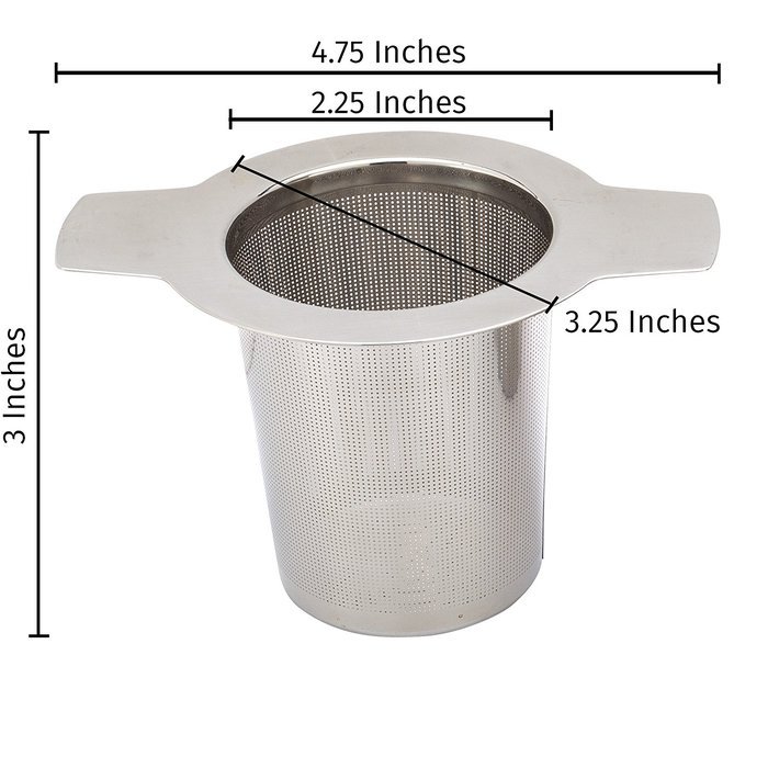 Simple Modern Tea Infuser 304 Stainless Steel Extra-Fine Brew-in-Mug Tea Strainer with Silicone Lined Lid - Best... N6