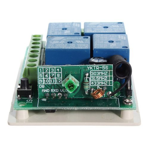 New 4 CH Receiver Transmitter Wireless Remote Control Switch 12V 315MHz by Bcn N5