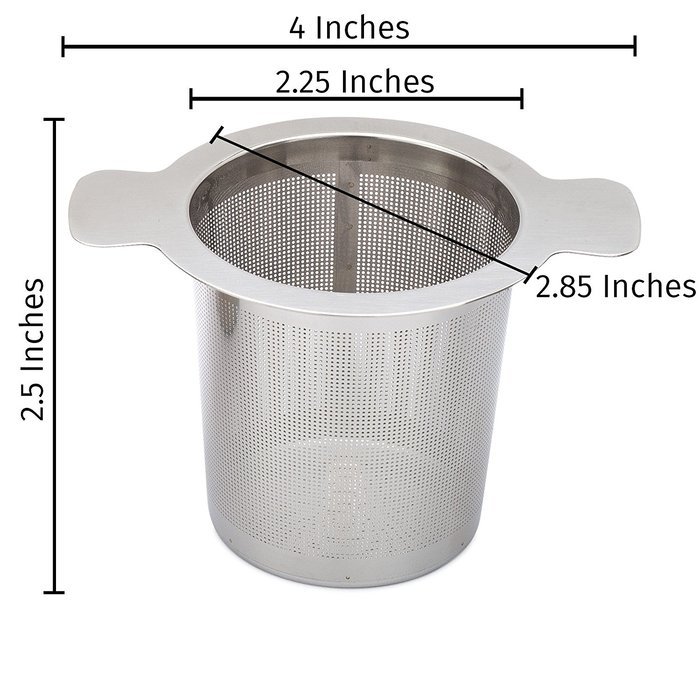 Simple Modern Tea Infuser 304 Stainless Steel Extra-Fine Brew-in-Mug Tea Strainer with Silicone Lined Lid - Best... N7