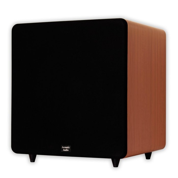 Acoustic Audio CS-PS10-C Front Firing Subwoofer (Cherry) N3