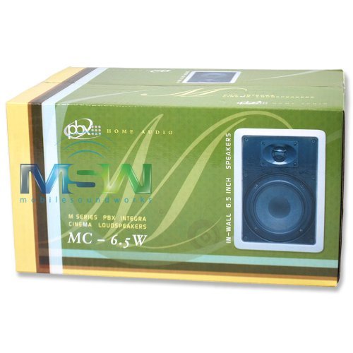 PBX (PowerBass) Home Audio MC-6.5W 6-1/2" M-Series Integra Cinema 2-Way In-Wall Speakers N4