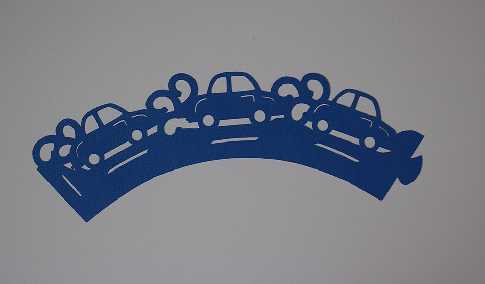 All About Details Blue Cars Cupcake Wrappers, Set of 12