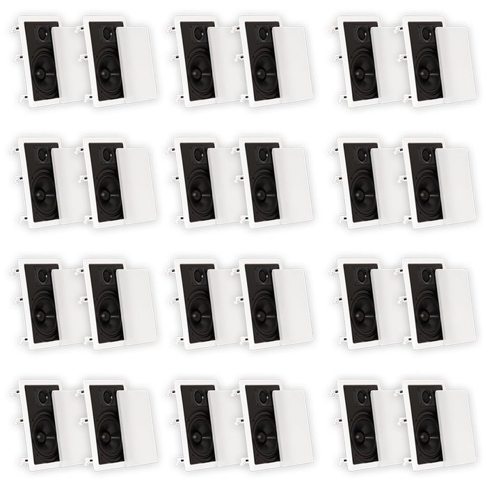 Theater Solutions 6.5 Inch In Wall Home Theater Speakers 4320 Watts 12 Pair Pack 12CS6W