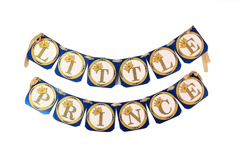 All About Details Royal Blue & Gold Little Prince Banner N2