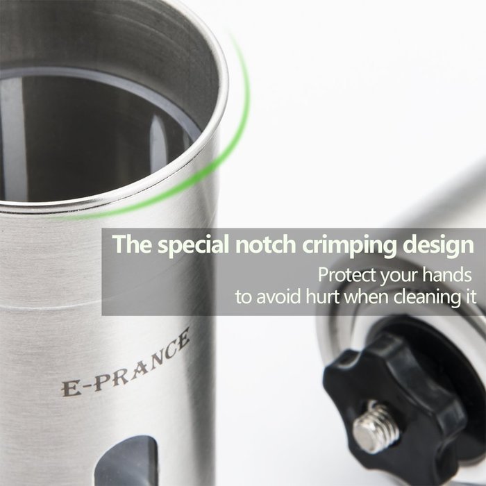 E-PRANCE Burr Manual Coffee Grinder for Richer Aroma and Flavor than Electric Coffee Bean Mills N4