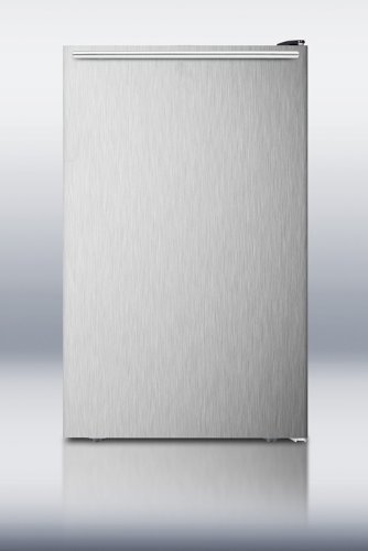 Summit CM421BLXBISSHHADA 4.1 cu. ft. Capacity 19.88" Wide Compact Refrigerator Manual Defrost Adjustable Glass...