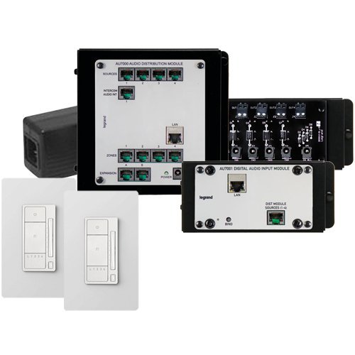 On-Q/Legrand Digital Audio 2 Room Single Source Kit, Light Almond (AU7152-LA)