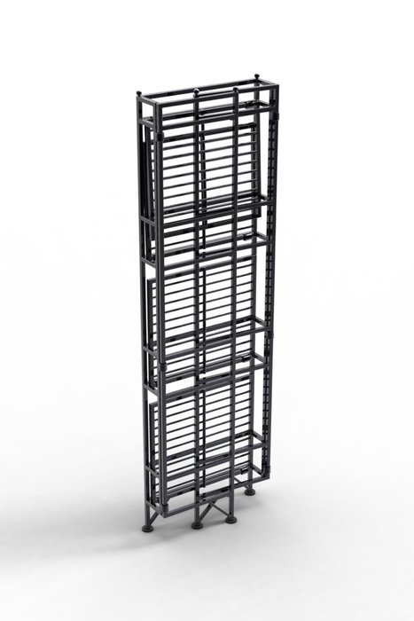 Convenience Concepts Designs-2-Go 3-Tier Folding Metal Corner Shelf, White