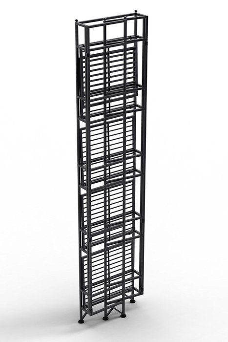 Convenience Concepts Designs-2-Go 3-Tier Folding Metal Corner Shelf, White N3