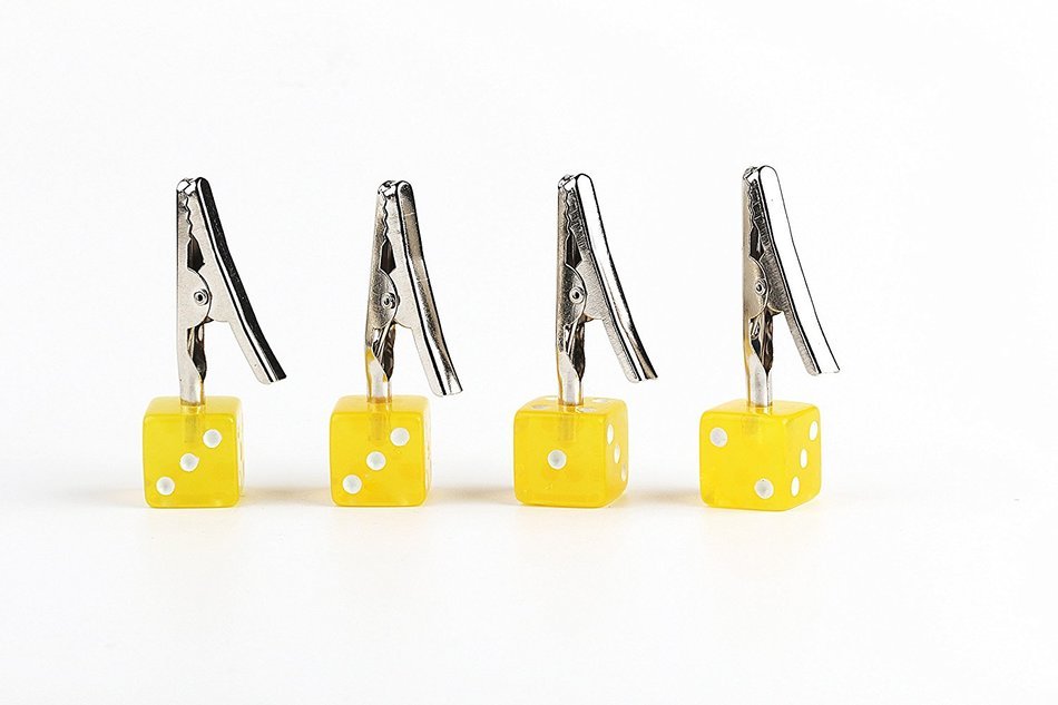 Dice Crocodile Clip (Red) N2