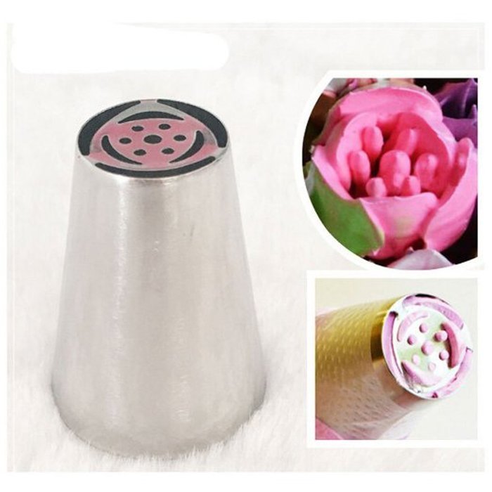 TANGCHU Russian Piping Tips 28PCS/SET Stainless Steel Large Size Icing Syringe Set Ball Nozzles DIY Coupler Nozzle... N15