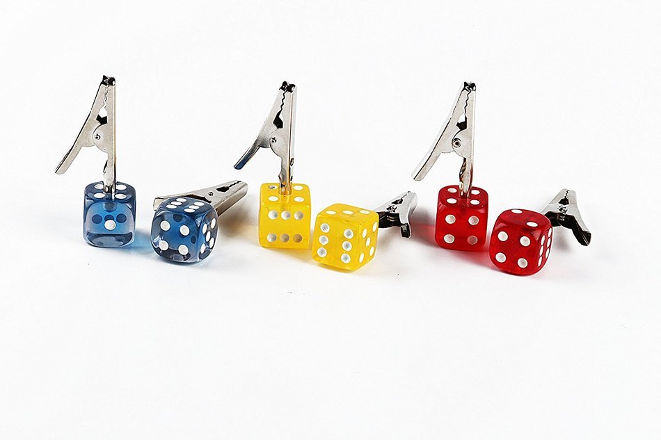Dice Crocodile Clip (Red) N5