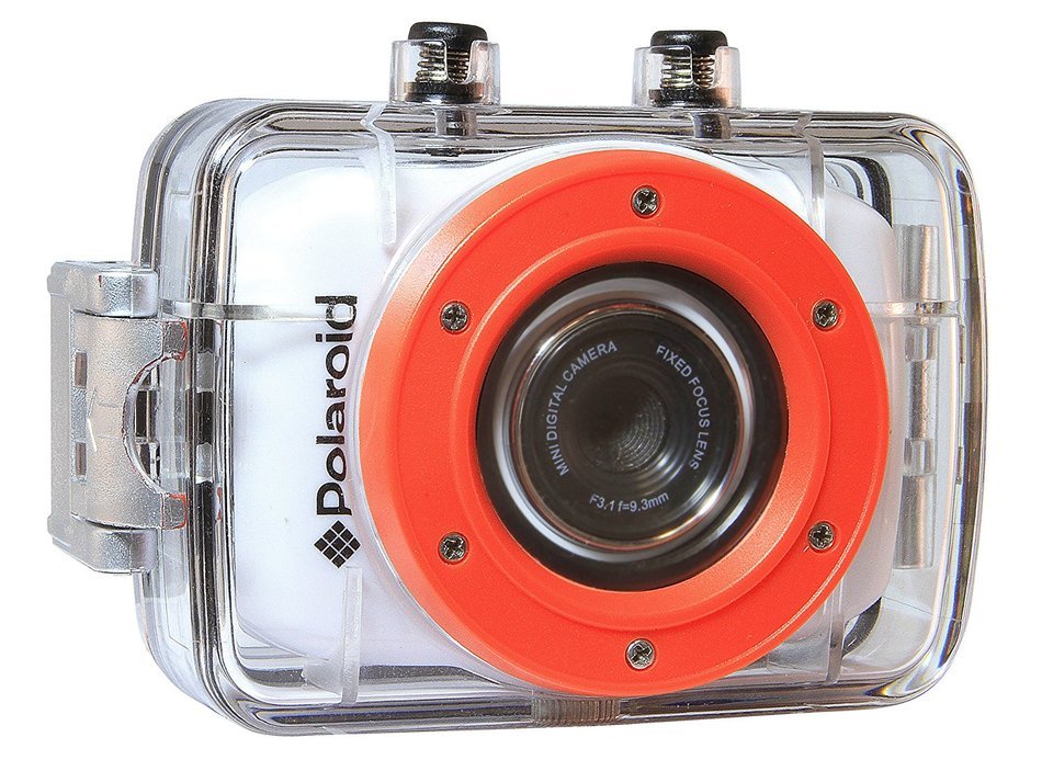 Polaroid XS7 Waterproof Hi-Def HD Sports Video Camera Camcorder with 8GB Memory Card with Helmet & Bike Mounts