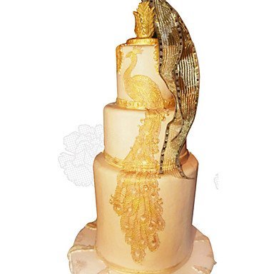 Sher 3D Peacock Silicone Lace Fondant Mold Sugar Candy Cake Decorating Mould Tool