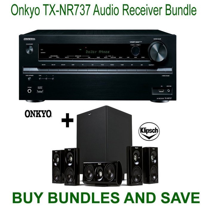 Onkyo TXNR737 7.2Channel Network A/V Receiver + Klipsch HDT600 Home