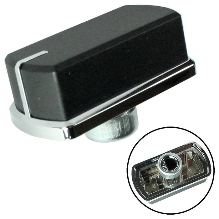 Belling Hob Oven Cooker Control Knob Switch (Black / Silver)