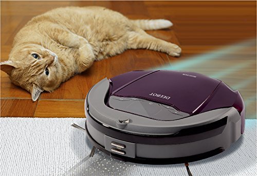 Ecovacs D79 Robotics Deebot Self-Emptying Multi-Surface Floor Vacuum Robot & 3D Cleaning System, Burgundy