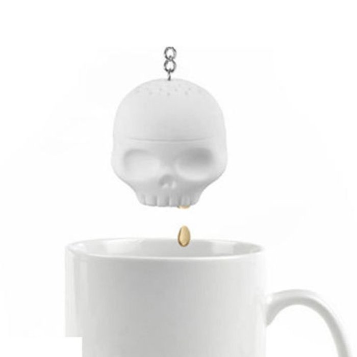 YSTD&reg; Silicone Skull Tea Infuser Loose Tea Leaf Strainer Herbal Spice Filter Diffuser N5