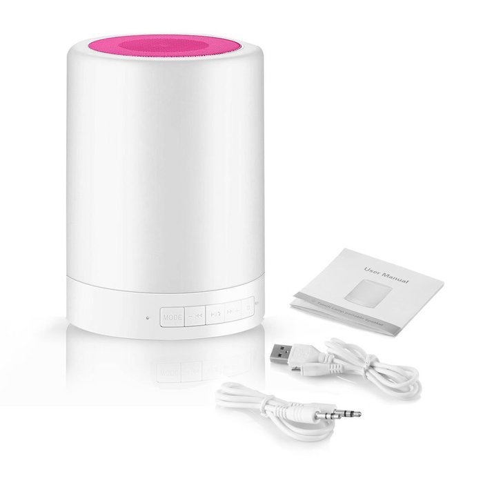 Anpress Portable Multifunctional Bluetooth Speaker with Smart Touch Mood Lamp, 4 Light Modes, Hands-Free Speakerphone... N7