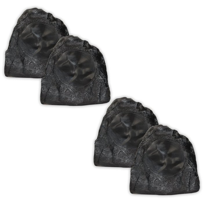 Acoustic Audio G8RS Granite 8" Rock Speaker 2 Pair Pack Outdoor Weatherproof Speakers