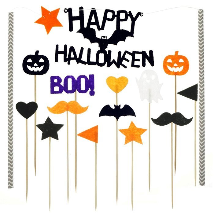 Bilipala Halloween Funny Cupcake and Cake Toppers Picks Decorations, Halloween Theme Party Supplies Decor, 27... N2