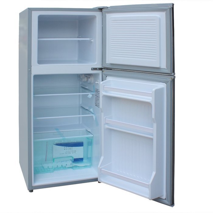 122L 2-Door Ice Cream Top Freezer Beer Soda Beverages Refrigerator Cooler Home Apartment Size Compact Vertical... N2