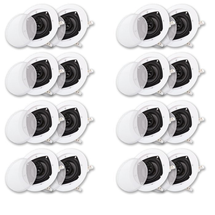 Acoustic Audio CS-IC43 In Ceiling Speakers 3 Way Home Theater 3200 Watt 8 Pair Pack CS-IC43-8PR