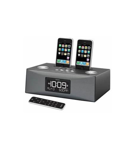 SDI Technologies Dual Dock Triple Alarm Clock Radio