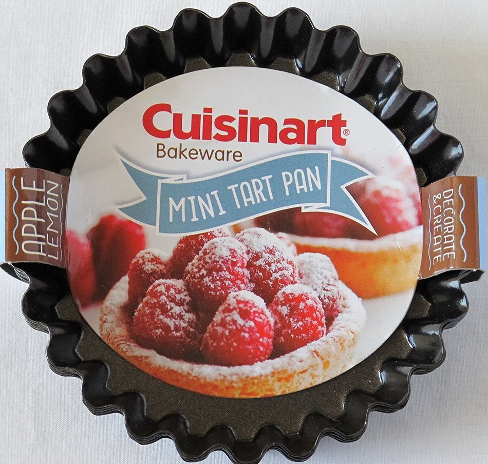 Cuisinart 4 Piece Tart Pan Set, Mini, Steel Gray