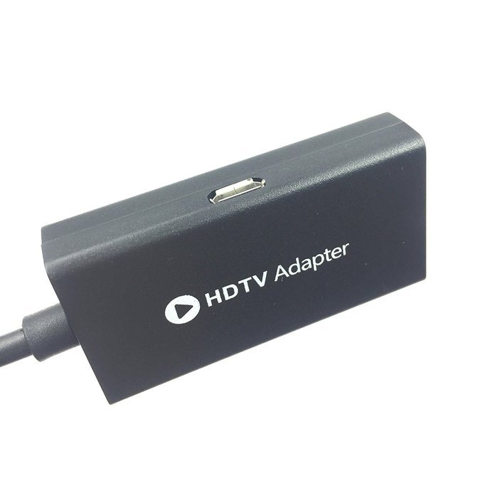 Eriotpy&reg; 1080P HD MHL 11-pin Micro USB to HDMI Adapter (Male to Female ) with Video Audio Output in Black 15cm... N3