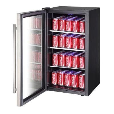 Vissani 17 in. Wide 90 cans Beverage Cooler in Stainless Steel N3