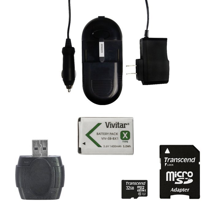 Sony HDR-AS30V HD POV Action Camcorder with 47stPhoto Advanced Accessory Kit Includes - 32GB High-Speed Micro... N2