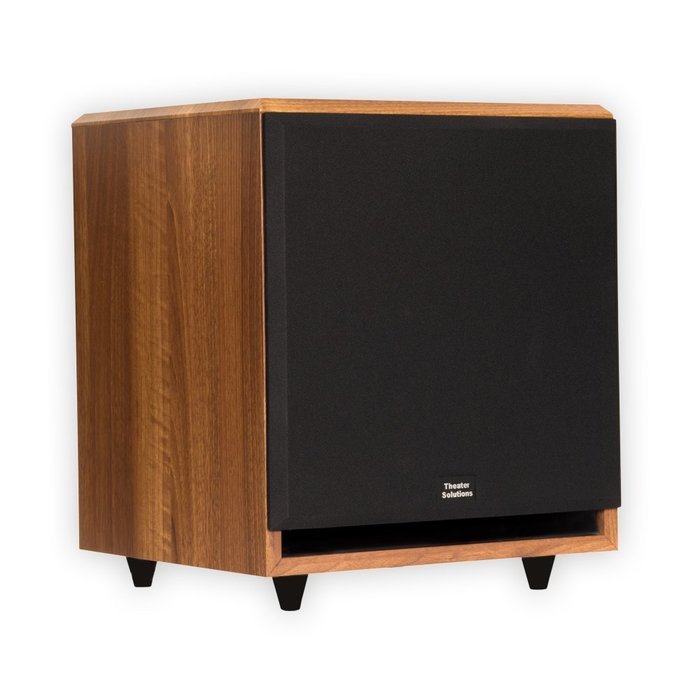 Theater Solutions SUB12FM Front Firing Powered Subwoofer (Mahogany)