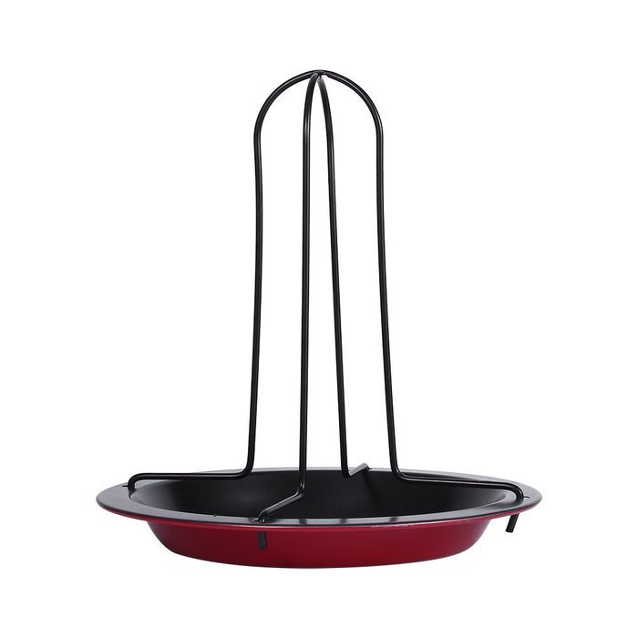 Chicken Roaster, Non-Stick Vertical Poultry Chicken Roaster Chicken Cooker Rack With Bowl Baking Pan Barbecue... N6