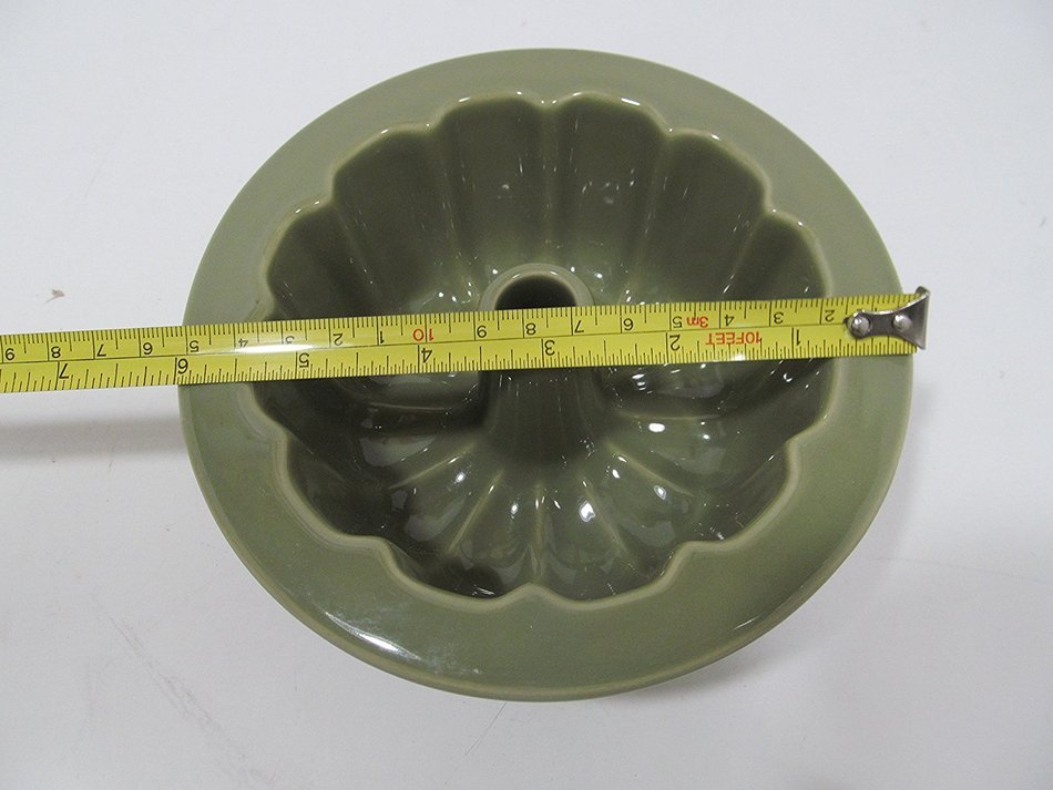 Longaberger Woven Traditions Pottery Small Single Bundt Pan, Sage N3