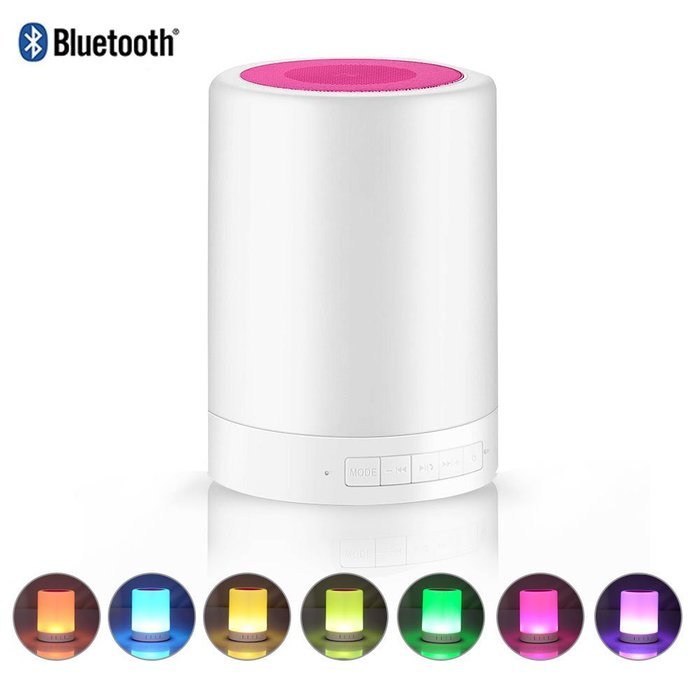 Anpress Portable Multifunctional Bluetooth Speaker with Smart Touch Mood Lamp, 4 Light Modes, Hands-Free Speakerphone... N8