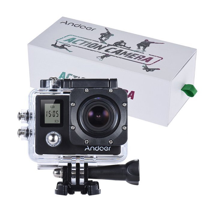 Andoer 4K 30fps/1080P 60fps Full HD 16MP Action Camera Waterproof 30m WiFi 2.0"LCD Sports Helmet Bike DV Cam Camcorder... N27