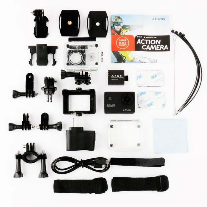 Sports Camera, Levin Action Camera 2.0 Inch 170 Degree Ultra-wide Angle Lens Full HD 1080p 12MP WiFi Remote Control... N8