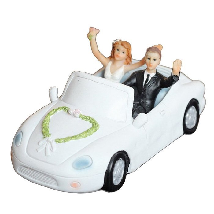 GSPORT Wedding Cake Toppers Bride and Groom Resin Dolls Wedding Decoration 20 pieces Design (K) N47