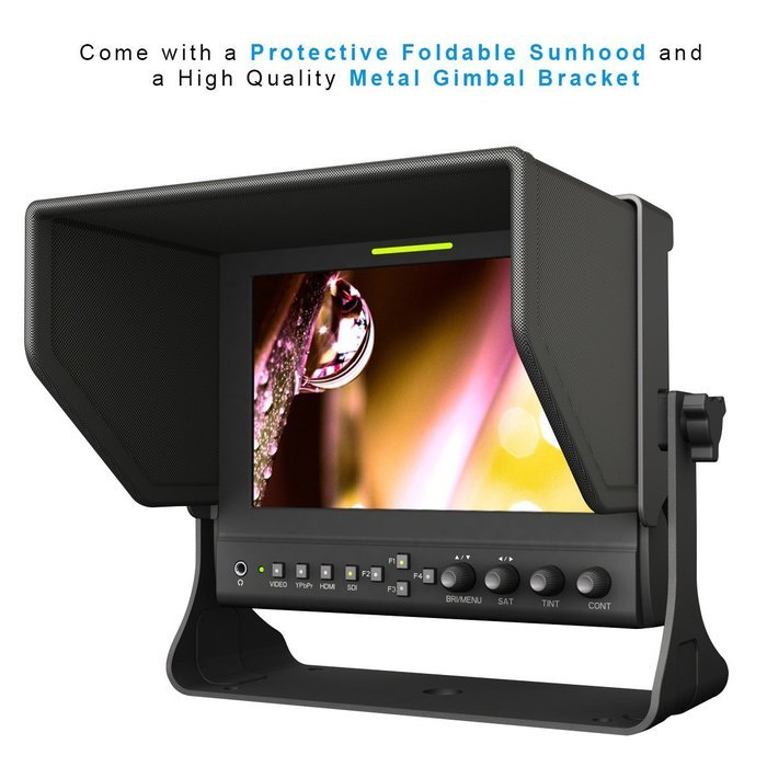LILLIPUT Latest version 663/S2 7" IPS 3G-SDI HDMI In Out HD Peaking Monitor BMCC for DSLR & Full HD Camcorder... N3