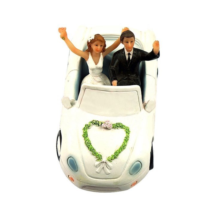 GSPORT Wedding Cake Toppers Bride and Groom Resin Dolls Wedding Decoration 20 pieces Design (K) N48