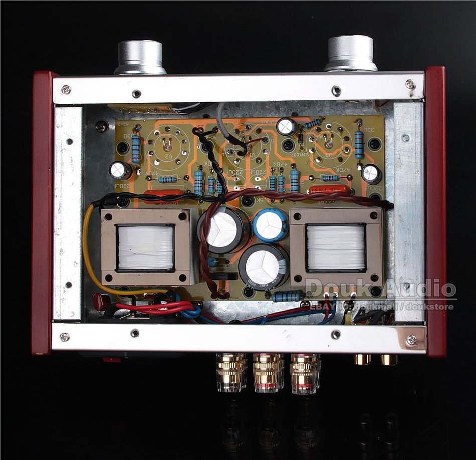 Douk Audio Mini Single-ended 6P14&EL84 Vacuum Tube Amplifier HiFi Integrated Amp N2