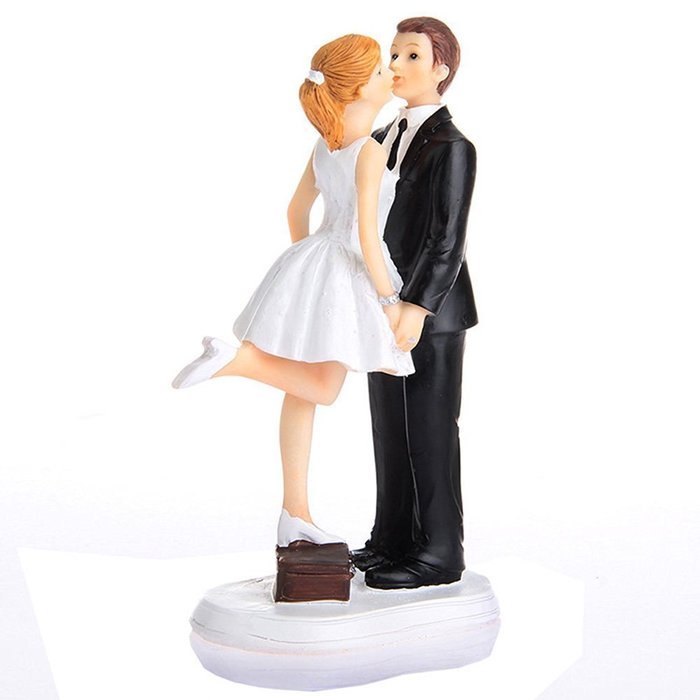 GSPORT Wedding Cake Toppers Bride and Groom Resin Dolls Wedding Decoration 20 pieces Design (K) N56