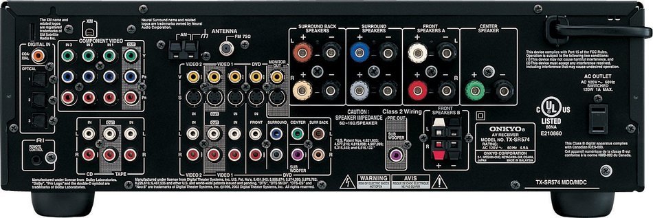 Onkyo TX-SR574B 7.1 Channel A/V Receiver (Discontinued by Manufacturer)