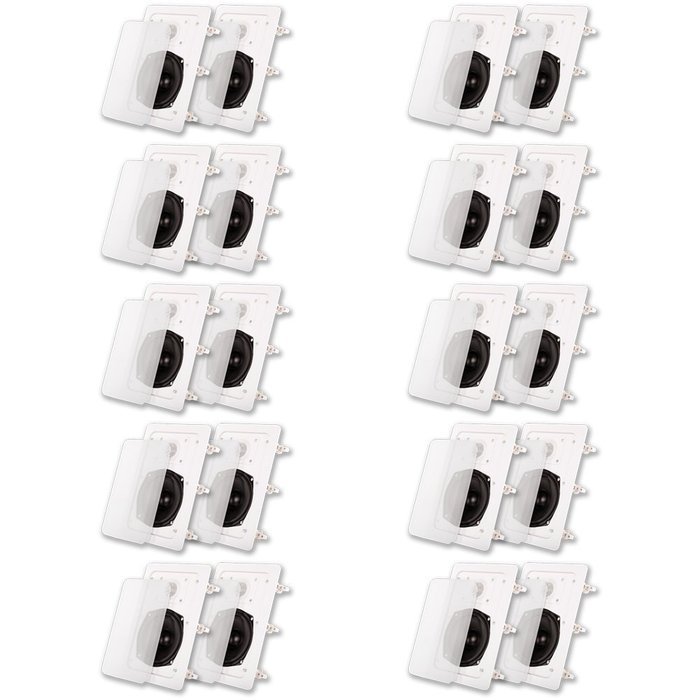 Acoustic Audio IW191 In Wall Speaker 10 Pair Pack 2 Way Home Theater 4000 Watt New IW191-10Pr