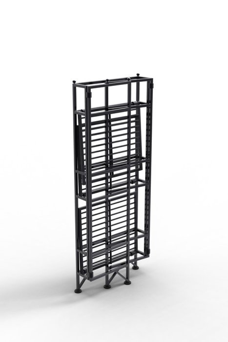 Convenience Concepts Designs-2-Go 3-Tier Folding Metal Corner Shelf, White N10