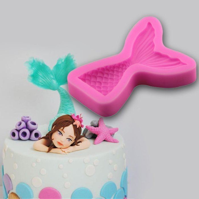 Beauty Clubs Mermaid Tail Silicone Jelly Sugar Chocolate Fondant Molds N2