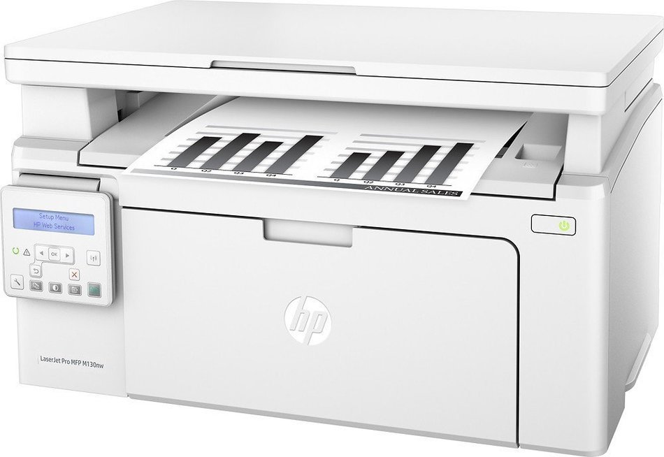HP - LaserJet Pro MFP M130nw Wireless Black-and-White All-In-One Printer N2